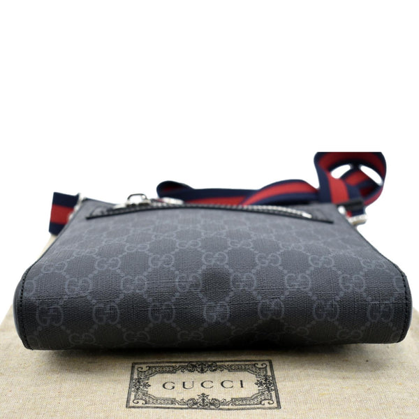 GUCCI Small GG Supreme Canvas Messenger Bag Black 523599