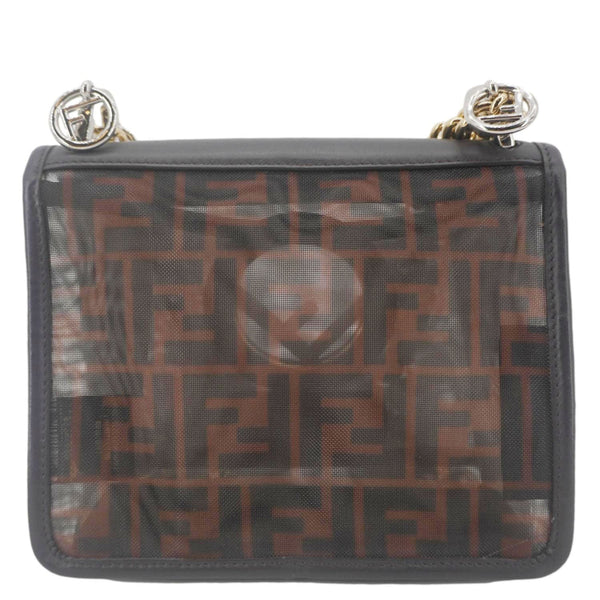 FENDI Kan I Small FF Mesh Nylon Crossbody Bag Brown