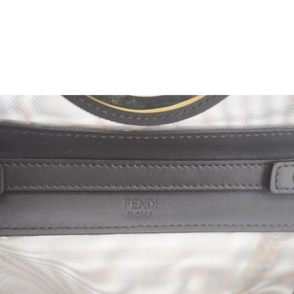 FENDI Kan I Small FF Mesh Nylon Crossbody Bag Brown