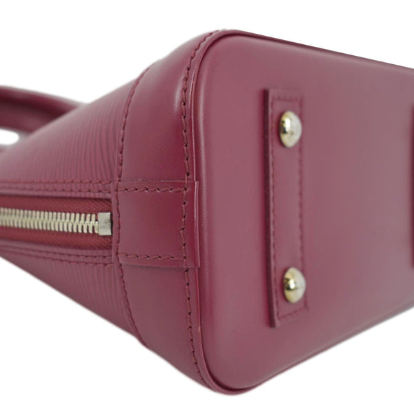 LOUIS VUITTON Alma BB Epi Leather Satchel Crossbody Bag Red