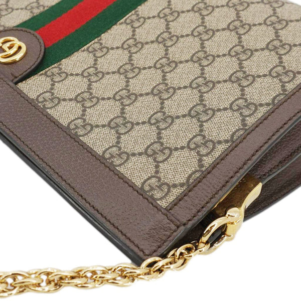GUCCI Ophidia Medium GG Supreme Canvas Shoulder Bag Beige 503876