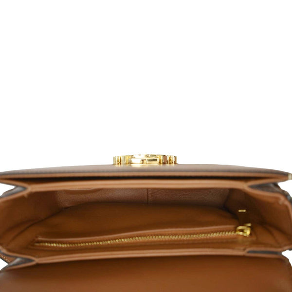 CELINE Teen Triomphe Leather Shoulder Bag Brown