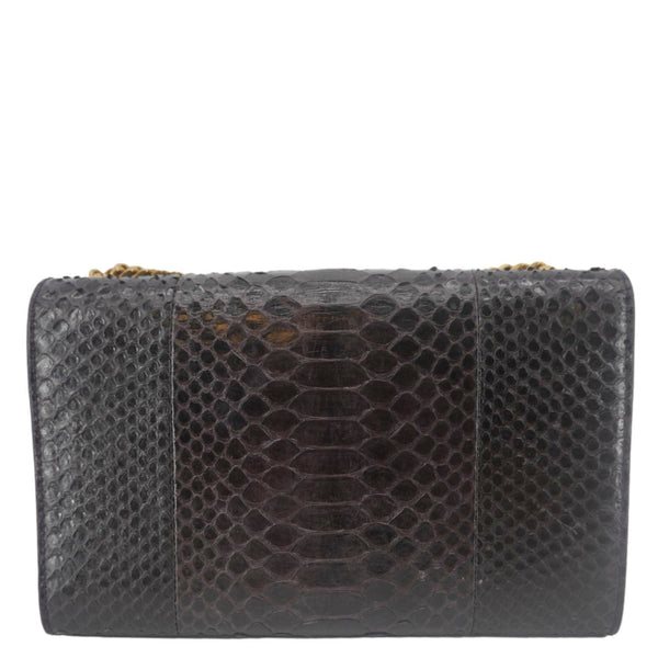 YVES SAINT LAURENT Kate Python Leather Chain Crossbody Bag Black