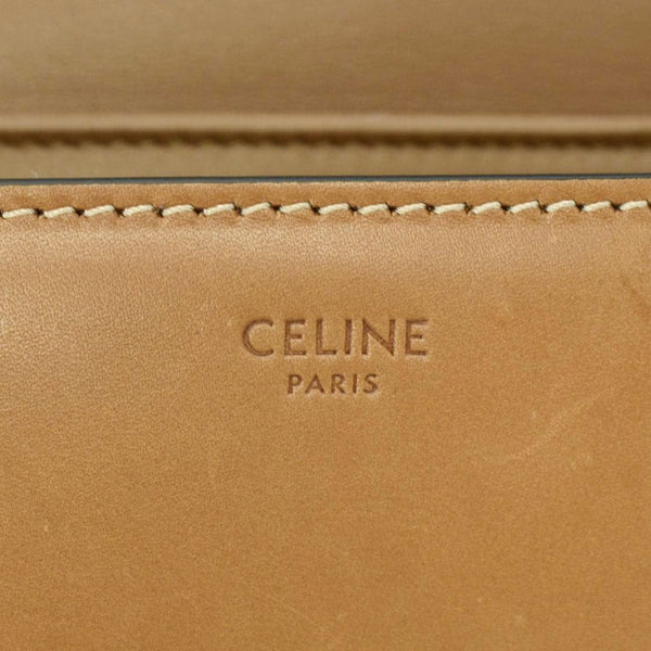 CELINE Teen Triomphe Leather Shoulder Bag Brown