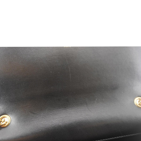 YVES SAINT LAURENT Kate Python Leather Chain Crossbody Bag Black