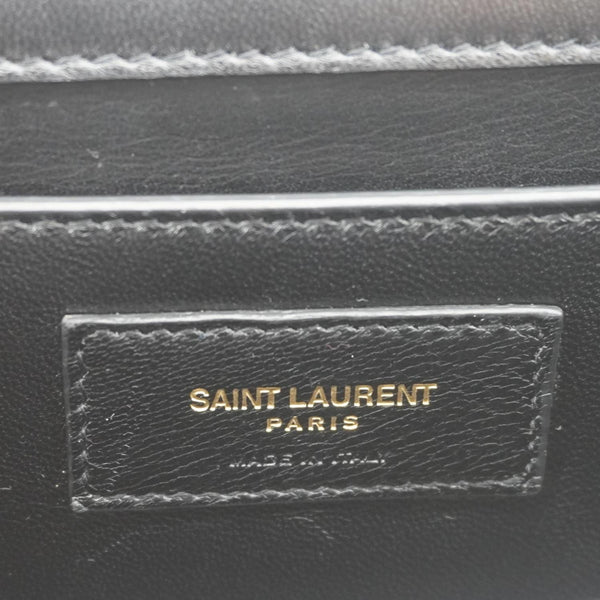 YVES SAINT LAURENT Kate Python Leather Chain Crossbody Bag Black