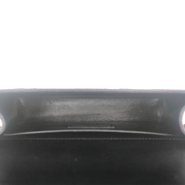 YVES SAINT LAURENT Kate Python Leather Chain Crossbody Bag Black