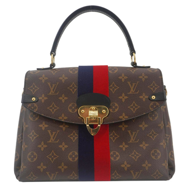 LOUIS VUITTON Georges MM Monogram Canvas Shoulder Bag Black