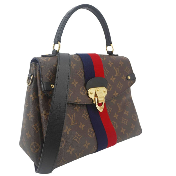 LOUIS VUITTON Georges MM Monogram Canvas Shoulder Bag Black