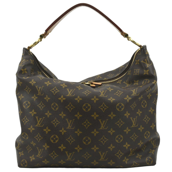 LOUIS VUITTON Sully MM Monogram Canvas Shoulder Bag Brown