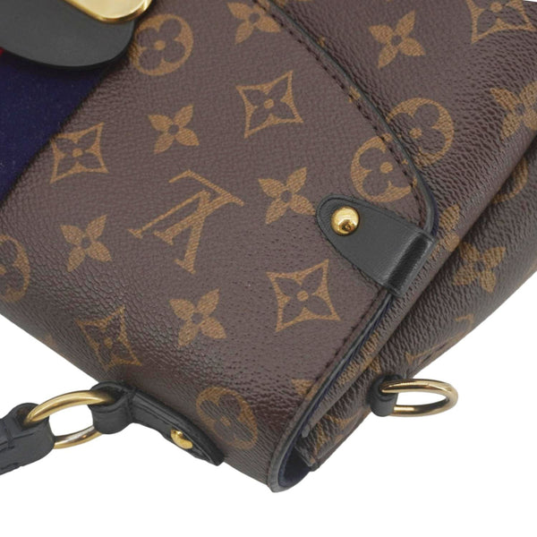 LOUIS VUITTON Georges MM Monogram Canvas Shoulder Bag Black