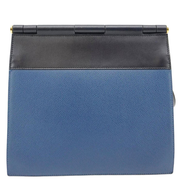 HERMES Sacabar Leather Crossbody Bag Blue