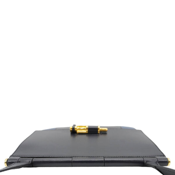 HERMES Sacabar Leather Crossbody Bag Blue