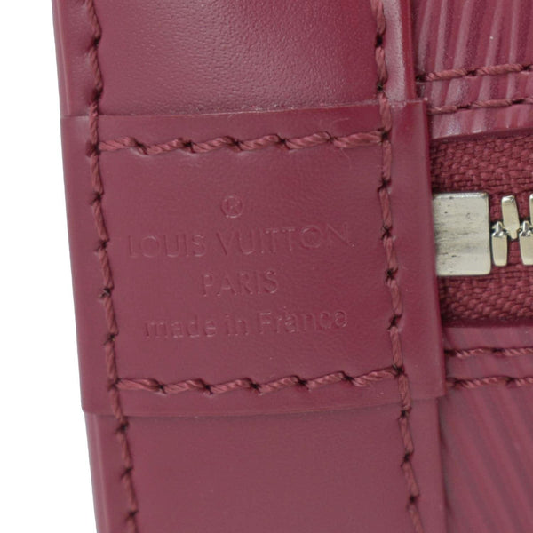 LOUIS VUITTON Alma BB Epi Leather Satchel Crossbody Bag Red