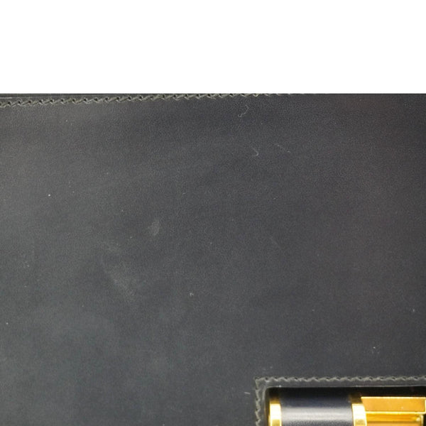 HERMES Sacabar Leather Crossbody Bag Blue