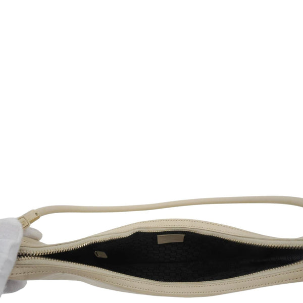 GUCCI Leather Shoulder Bag Cream 001.3812