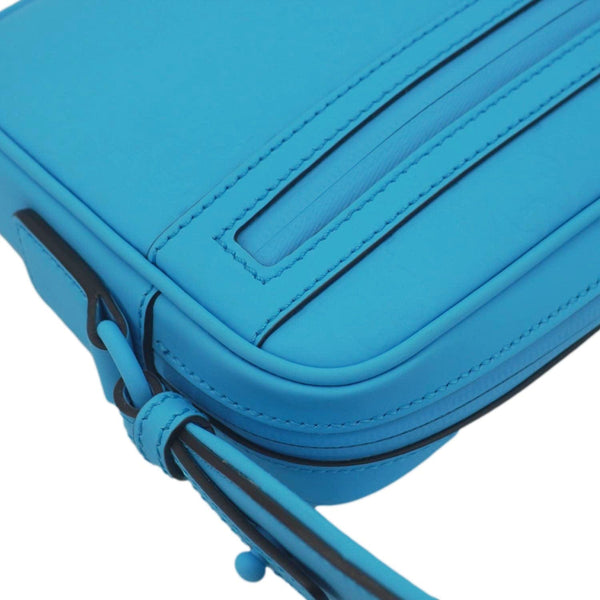 GUCCI GG Small Rubber-effect Leather Crossbody Bag Bright Blue 771293