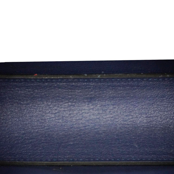 HERMES Sacabar Leather Crossbody Bag Blue