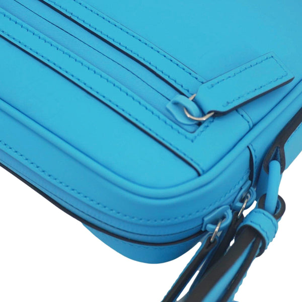 GUCCI GG Small Rubber-effect Leather Crossbody Bag Bright Blue 771293