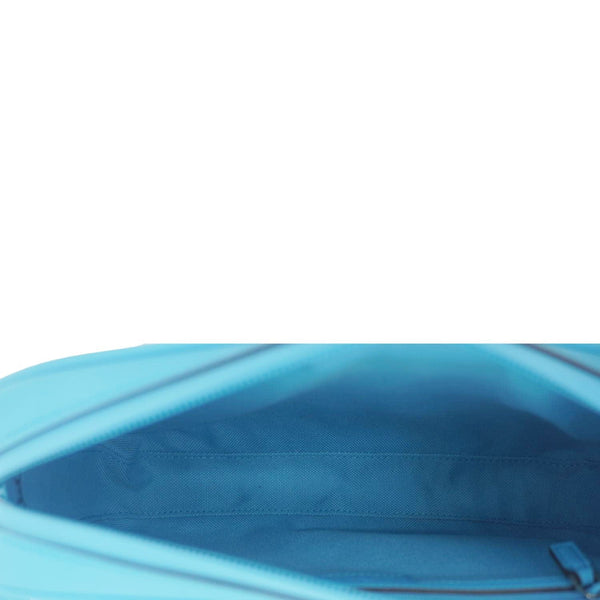 GUCCI GG Small Rubber-effect Leather Crossbody Bag Bright Blue 771293