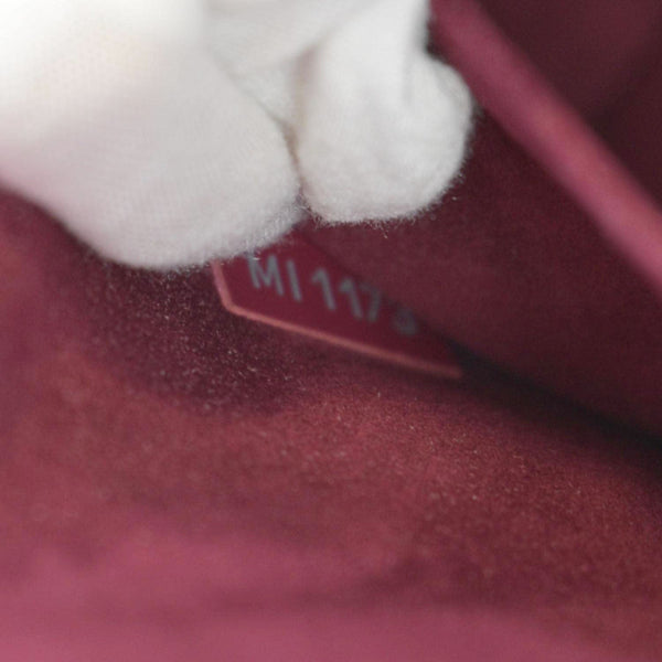 LOUIS VUITTON Alma BB Epi Leather Satchel Crossbody Bag Red