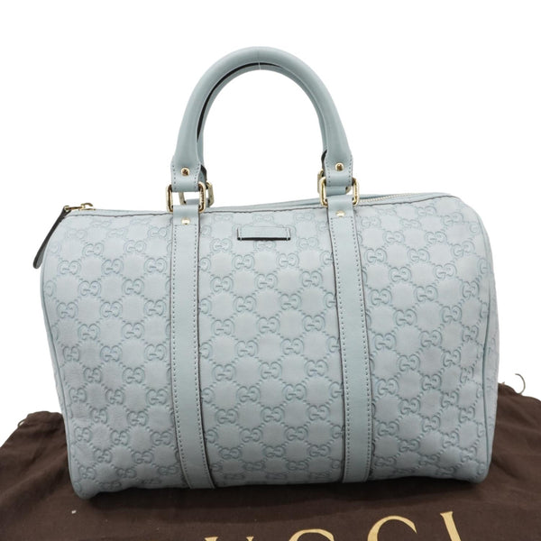 GUCCI Joy Medium Leather Boston Bag Light Blue 265697