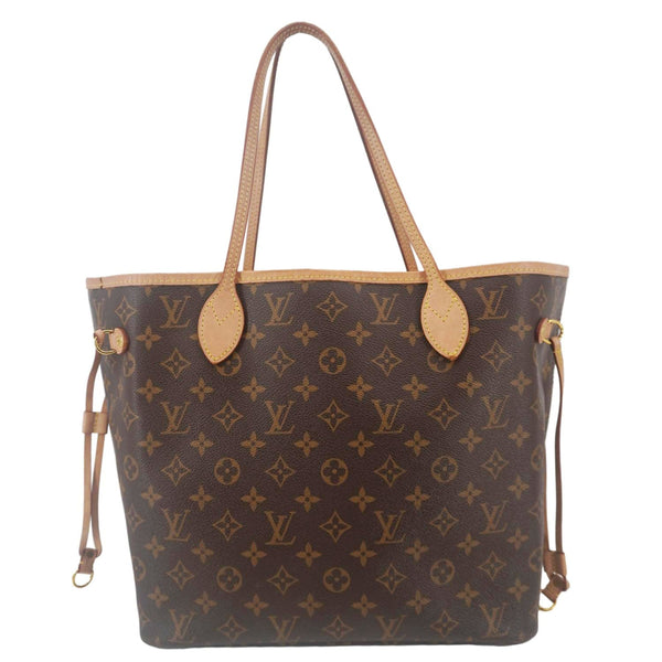 LOUIS VUITTON Neverfull MM Monogram Canvas Shoulder Bag Brown