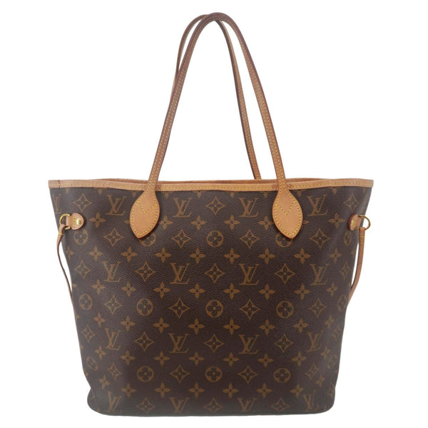 LOUIS VUITTON Neverfull MM Monogram Canvas Shoulder Bag Brown