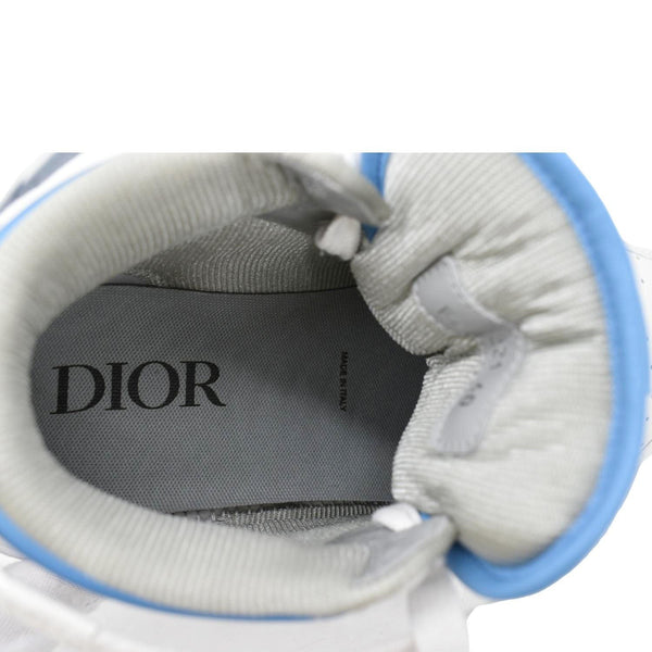 CHRISTIAN DIOR B27 Mid Top Oblique Galaxy Perforated Sneakers White