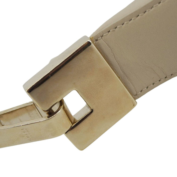 GUCCI Leather Shoulder Bag Cream 001.3812