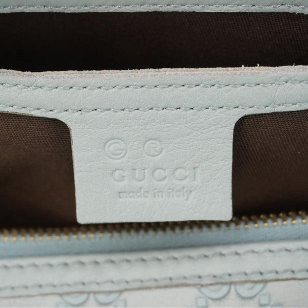 GUCCI Joy Medium Leather Boston Bag Light Blue 265697