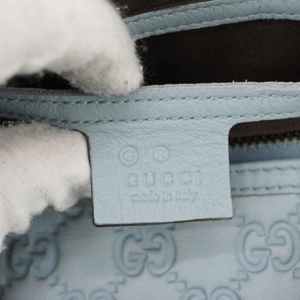 GUCCI Joy Medium Leather Boston Bag Light Blue 265697