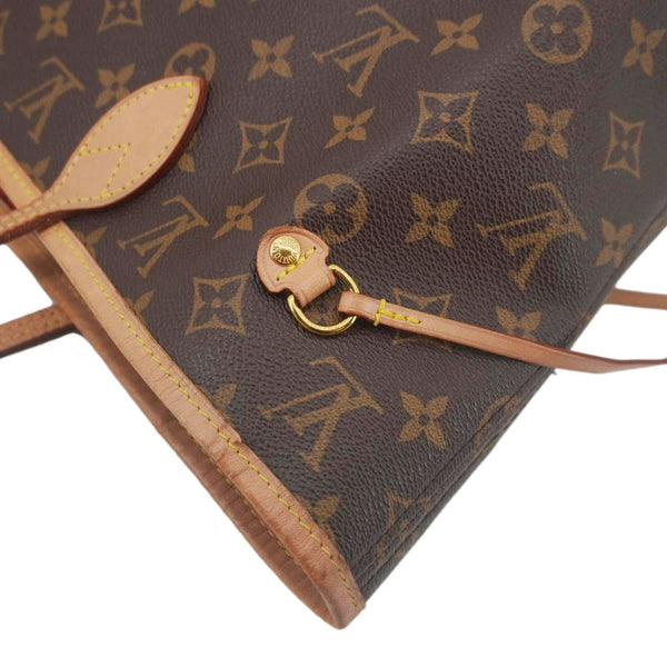LOUIS VUITTON Neverfull MM Monogram Canvas Shoulder Bag Brown