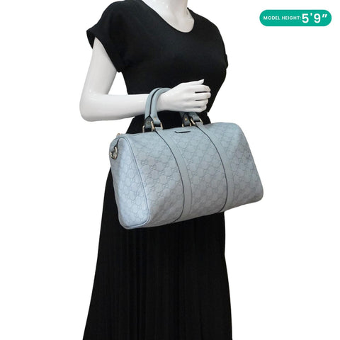 GUCCI Joy Medium Leather Boston Bag Light Blue 265697