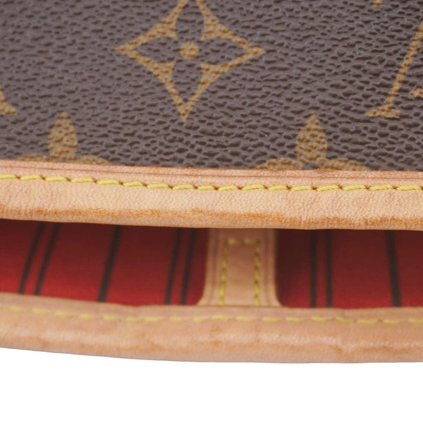 LOUIS VUITTON Neverfull MM Monogram Canvas Shoulder Bag Brown