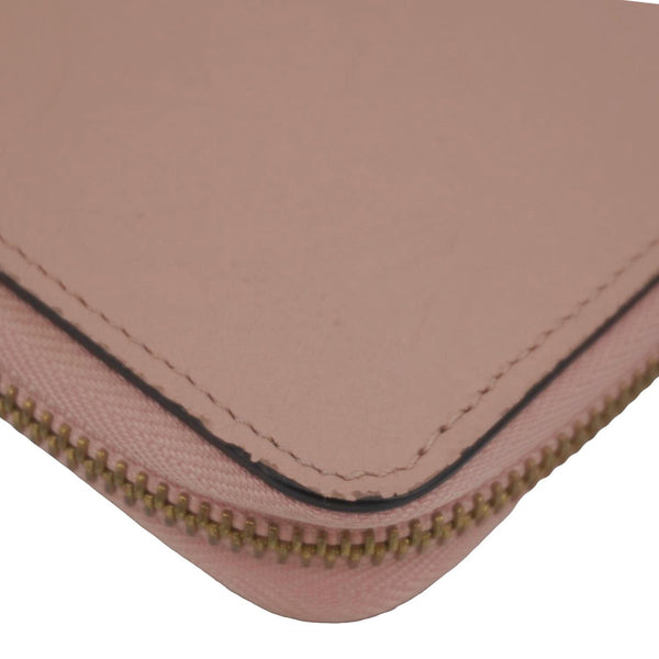 LOUIS VUITTON Monogram Empreinte Leather Zippy Wallet Rose Pink
