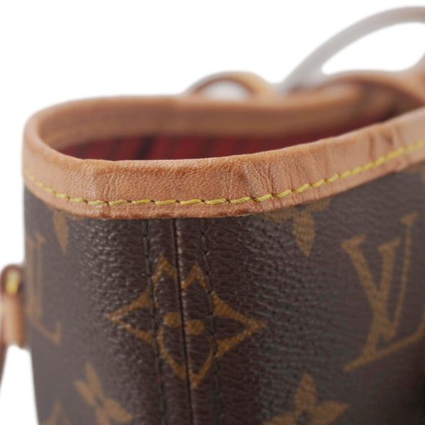 LOUIS VUITTON Neverfull MM Monogram Canvas Shoulder Bag Brown