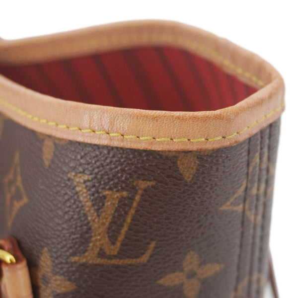 LOUIS VUITTON Neverfull MM Monogram Canvas Shoulder Bag Brown