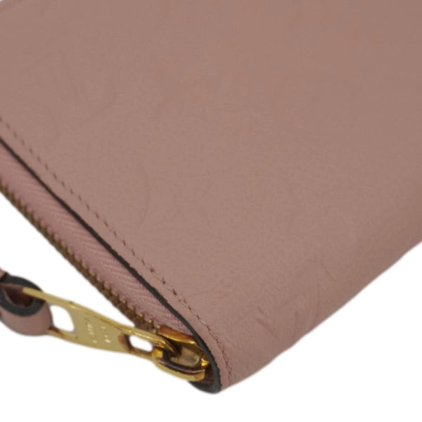 LOUIS VUITTON Monogram Empreinte Leather Zippy Wallet Rose Pink