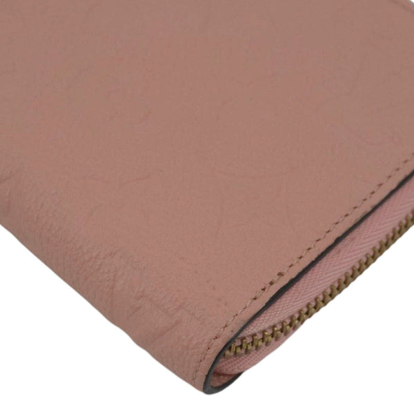 LOUIS VUITTON Monogram Empreinte Leather Zippy Wallet Rose Pink