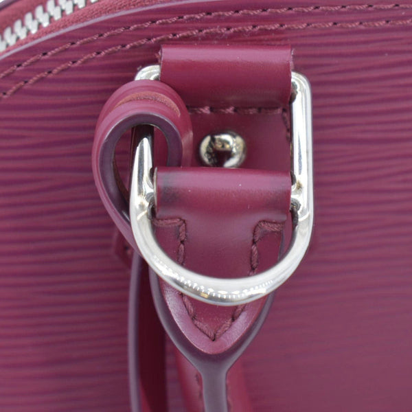 LOUIS VUITTON Alma BB Epi Leather Satchel Crossbody Bag Red