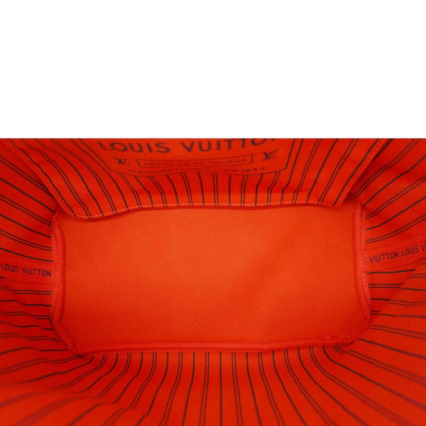 LOUIS VUITTON Neverfull MM Damier Ebene Shoulder Bag Brown