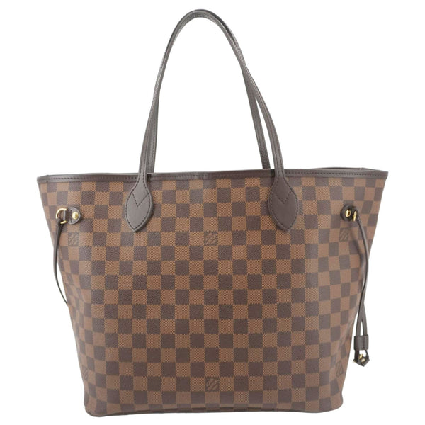 LOUIS VUITTON Neverfull MM Damier Ebene Shoulder Bag Brown