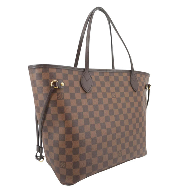 LOUIS VUITTON Neverfull MM Damier Ebene Shoulder Bag Brown