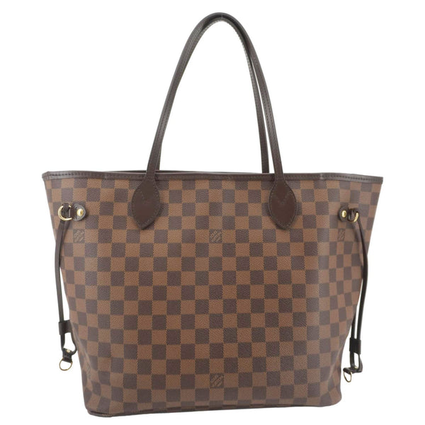LOUIS VUITTON Neverfull MM Damier Ebene Shoulder Bag Brown