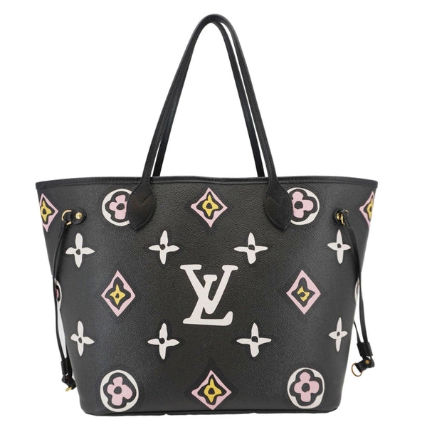 LOUIS VUITTON Neverfull MM Wild At Heart Monogram Empriente Tote Bag Black