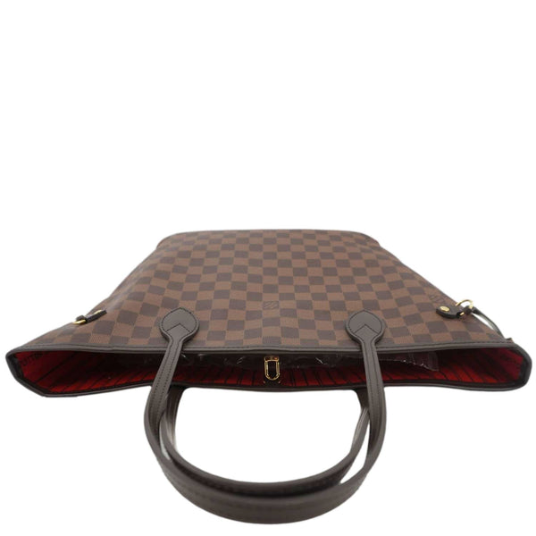 LOUIS VUITTON Neverfull MM Damier Ebene Shoulder Bag Brown