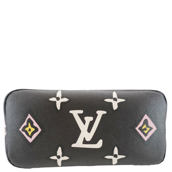 LOUIS VUITTON Neverfull MM Wild At Heart Monogram Empriente Tote Bag Black
