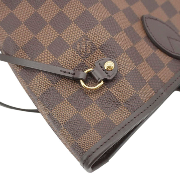 LOUIS VUITTON Neverfull MM Damier Ebene Shoulder Bag Brown