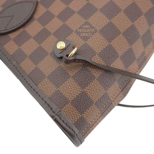 LOUIS VUITTON Neverfull MM Damier Ebene Shoulder Bag Brown